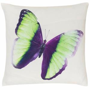 Freundin Home Collection Sierkussen SUMMER BUTTERFLY 03 wit/multicolour Kussen met polyestervulling met vlindermotief, 45x45 cm (1 stuk)