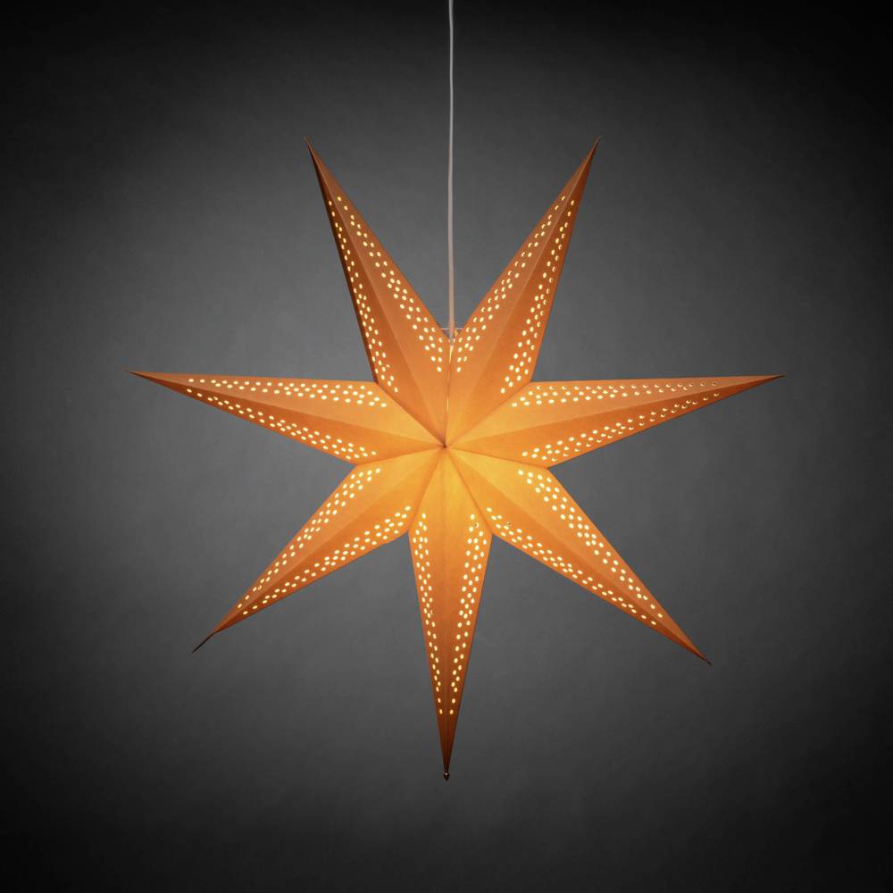 Konstsmide 5931-600 Weihnachtsstern Stern Braun mit Schalter