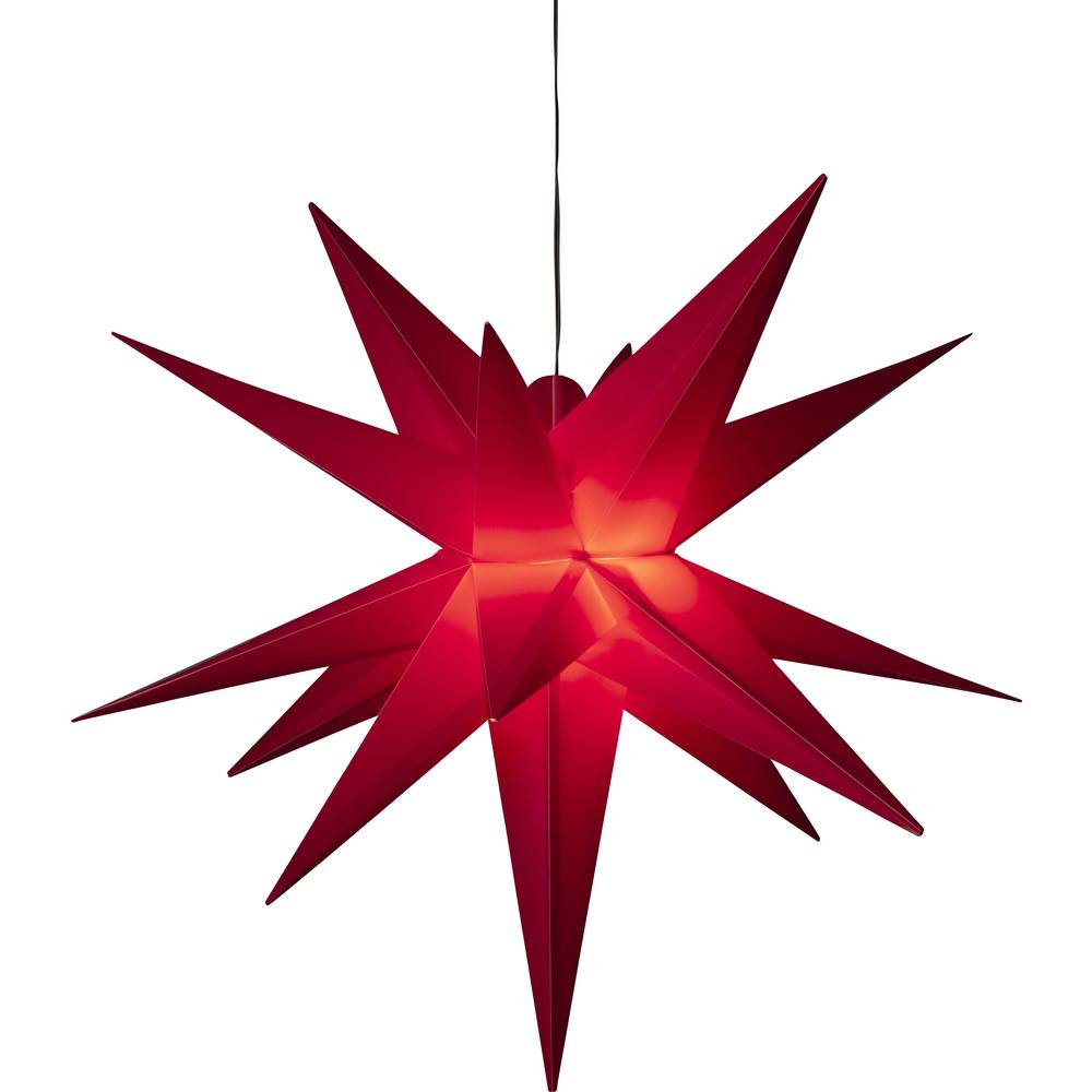 Konstsmide 5971-550 Weihnachtsstern Stern Warmweiß LED Rot EEK: G (A - G)