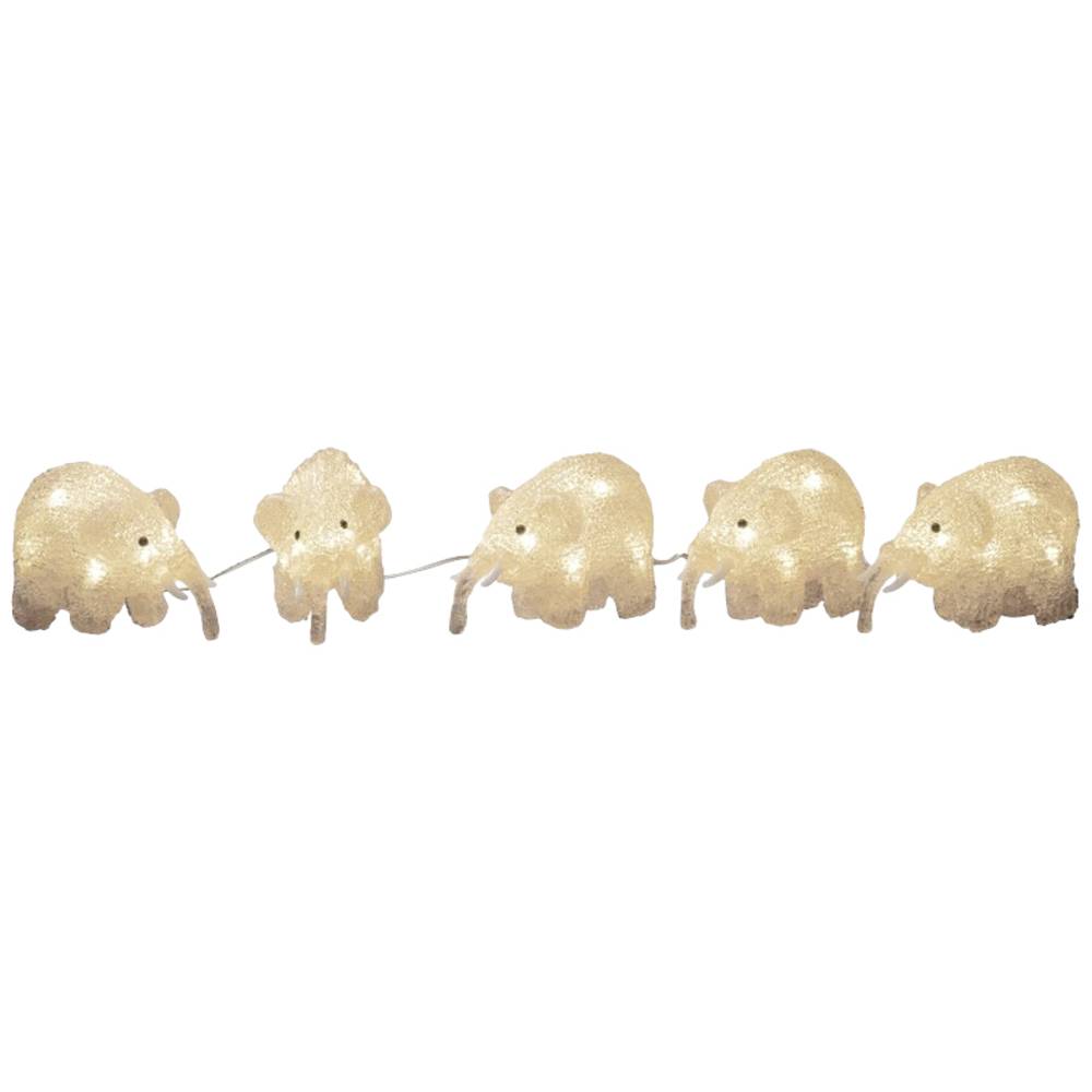 Konstsmide 6256-103 Acryl-Figur EEK: G (A - G) Elefant 5er Set Warmweiß LED Warmweiß