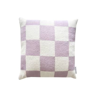 Maison Deux Sierkussen Checkerboard Lilac|White - 50 x 50 cm