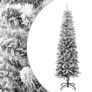 VIDAXL Kunstkerstboom Met Sneeuw Smal 180 Cm Pvc En Pe