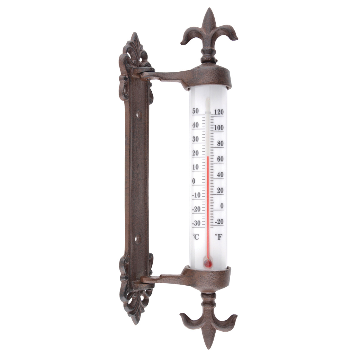 Esschert Design Gietijzeren wandthermometer Frans design voor binnen en buiten 29 cm -