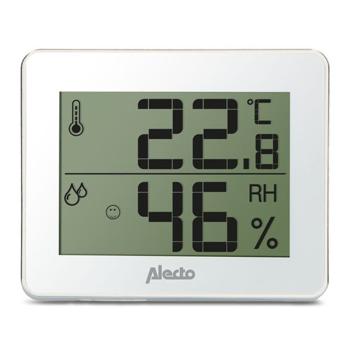Alecto Ws-55 - Thermometer / Hygrometer, Wit/zilver