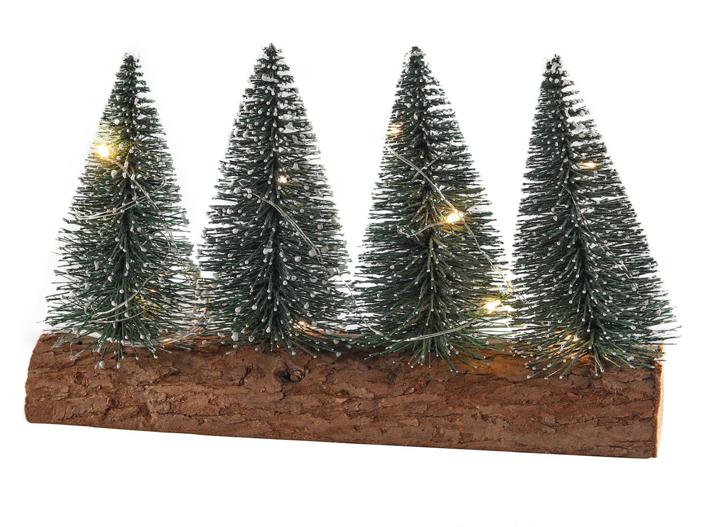 HIT Kerstbomen groen 4 op stronk 10led 20x4x12cm 2xCR2032 incl - 