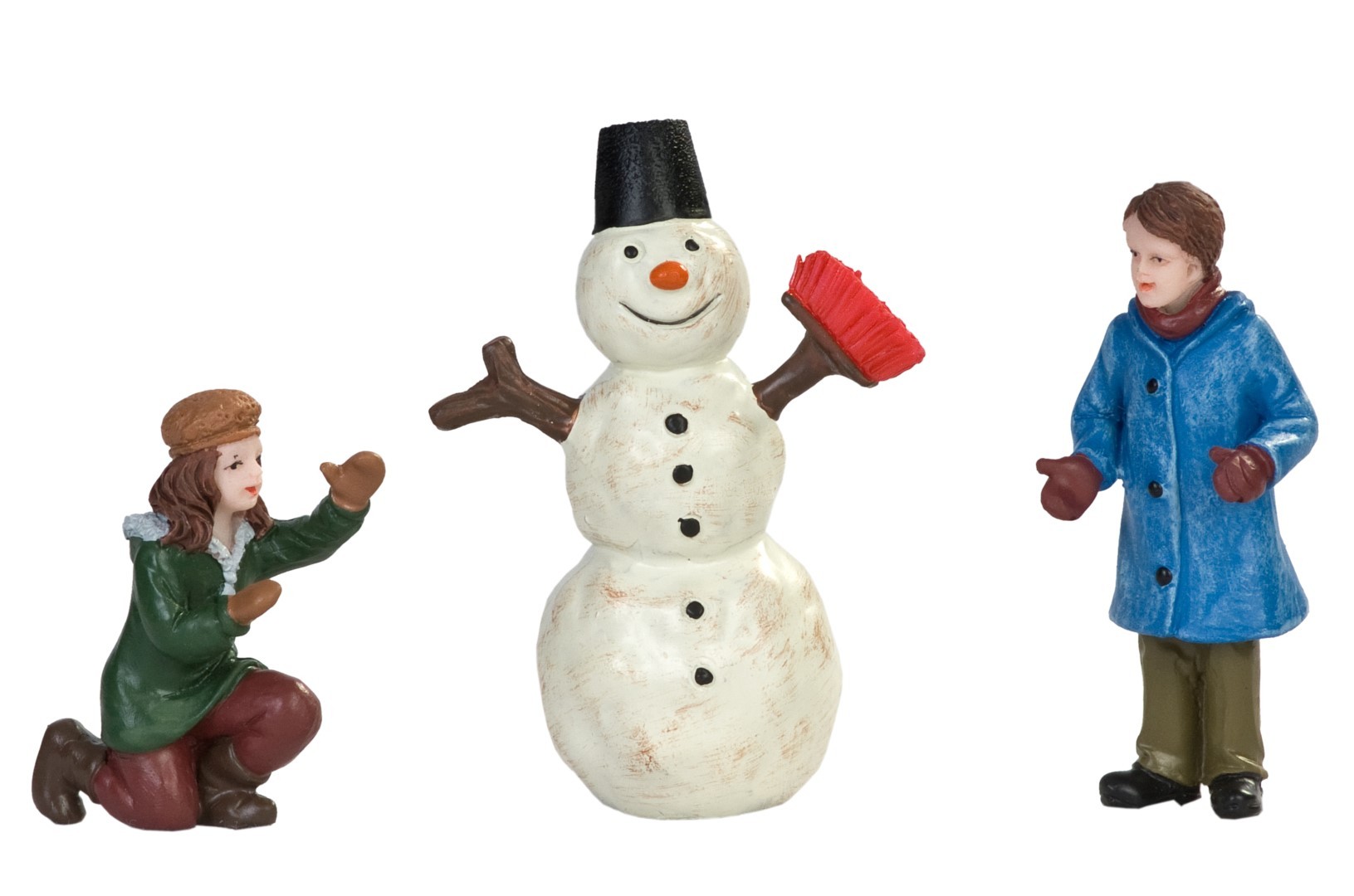 Dickensville Kinderen maken sneeuwpop set van 3 - 
