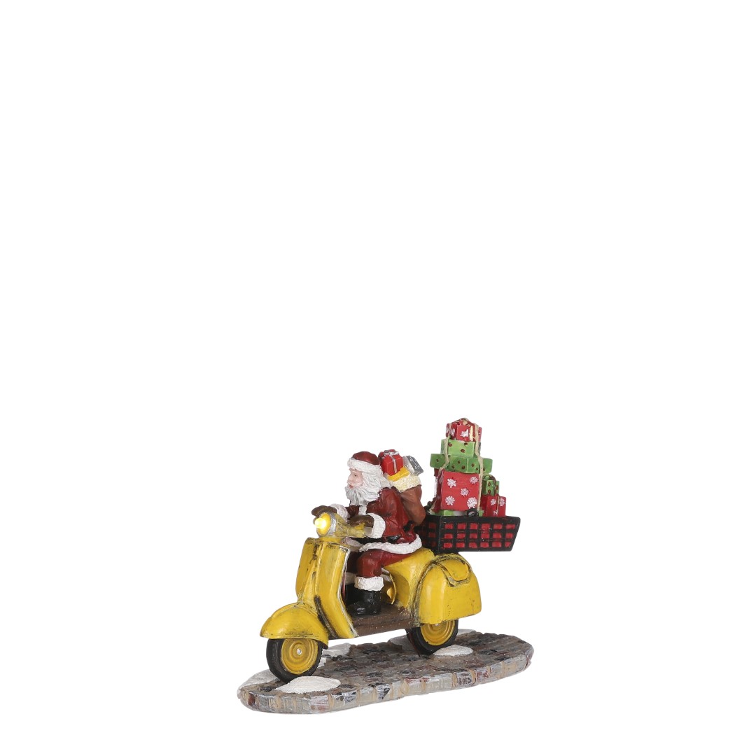 Luville Santa is in a hurry battery operated - l10xw5xh8cm - 