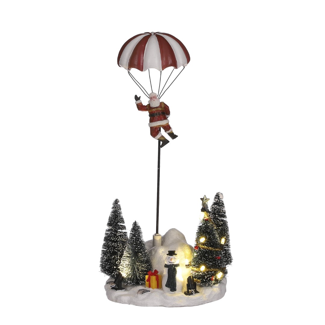Luville Parachute Santa battery operated - l13xw12,5xh29cm - 