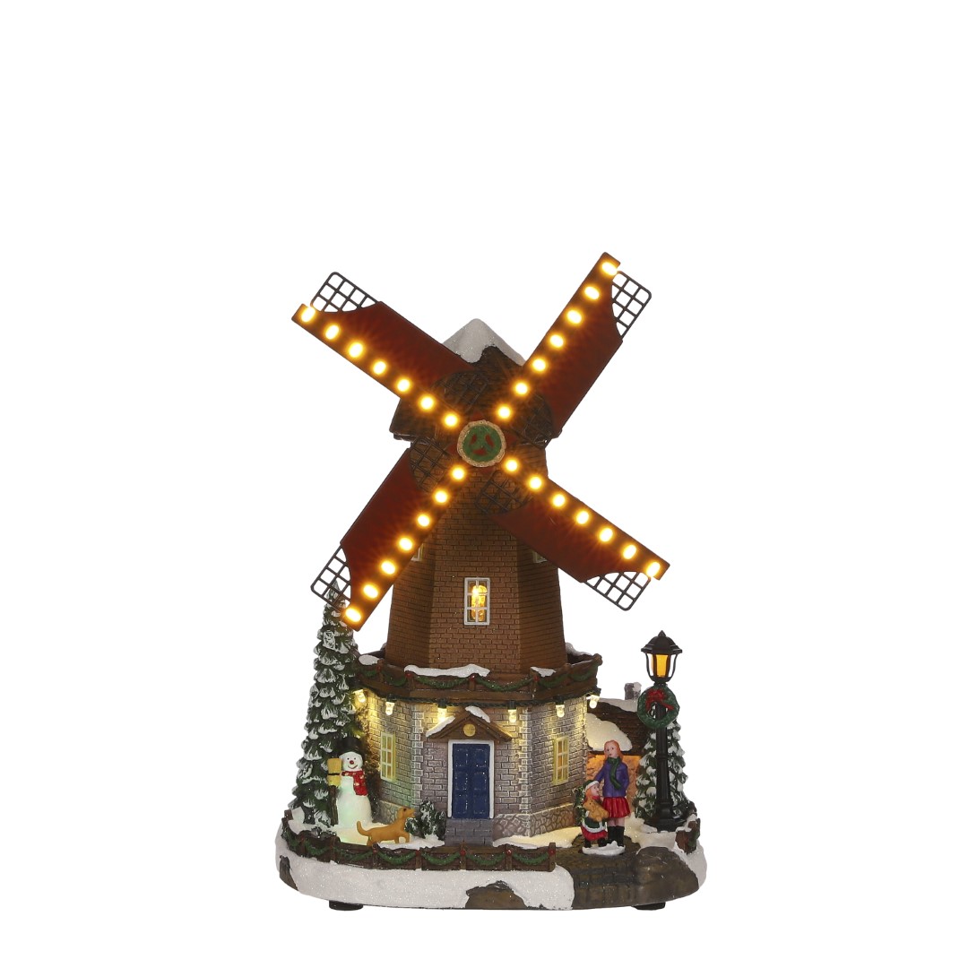 Luville Windmill battery operated - l20,5xw16xh30,5cm - 