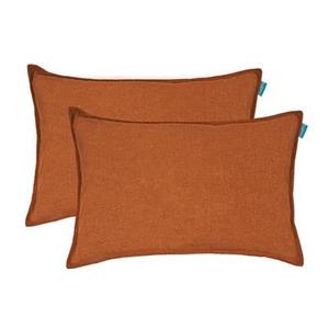 Kussoo Kussen Ribfluweel Corduroy Cognac 40x60cm Set van 2 sierkussens