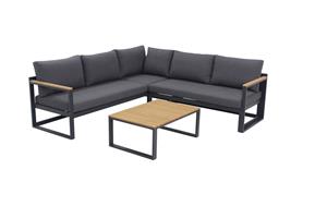 Relax Loungeset Merida 3-Delig Charcoal-Charcoal