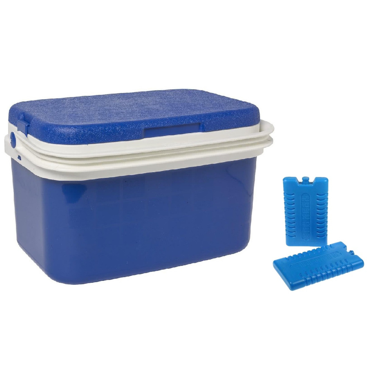 Shoppartners Koelbox donkerblauw 16 liter x 29 x 26 cm incl. 2 koelelementen -