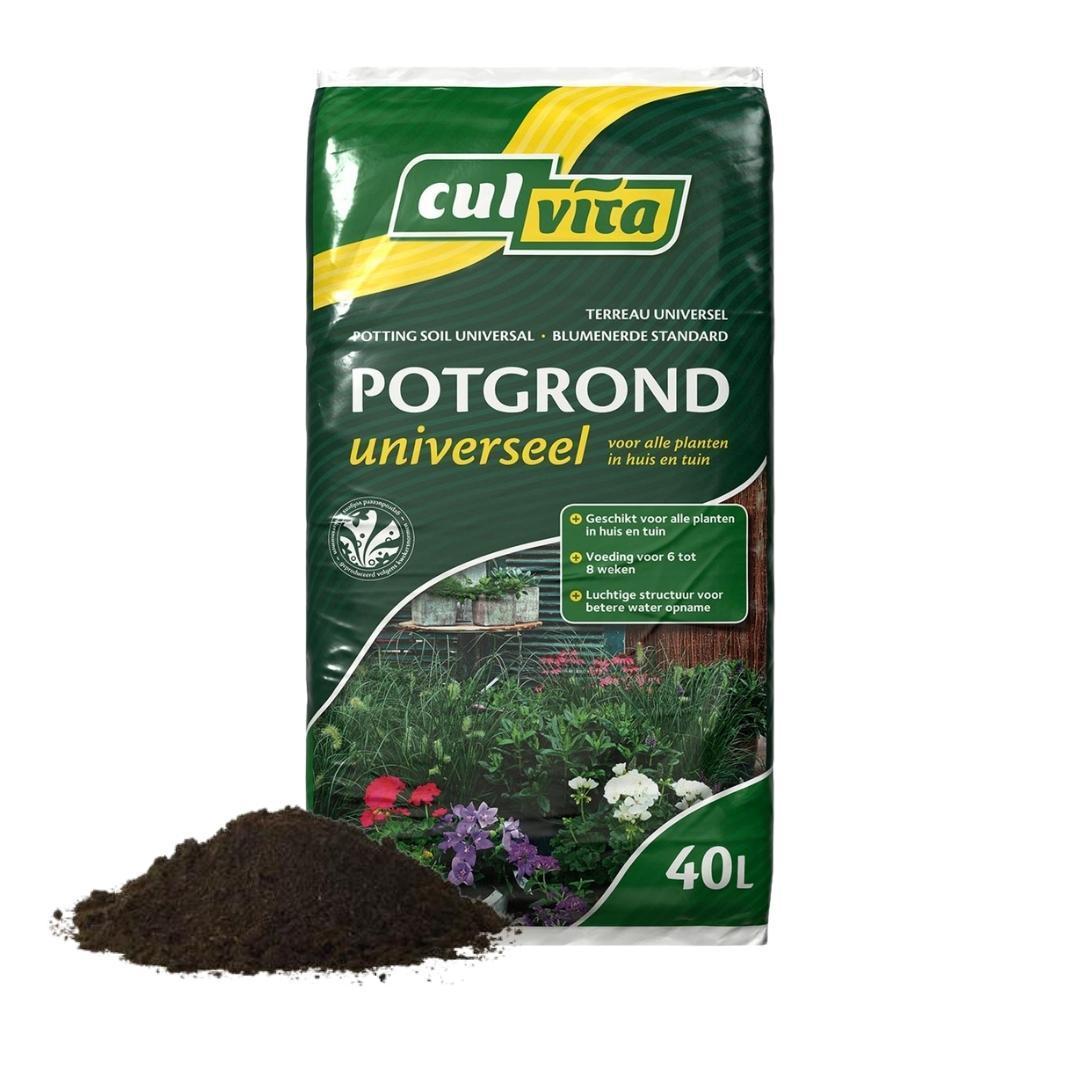 Everspring Potgrond 40 l inclusief 2 maanden plantenvoeding - universele potgrond voor kamerplanten en buitenplanten - potgrond universeel 40 liter
