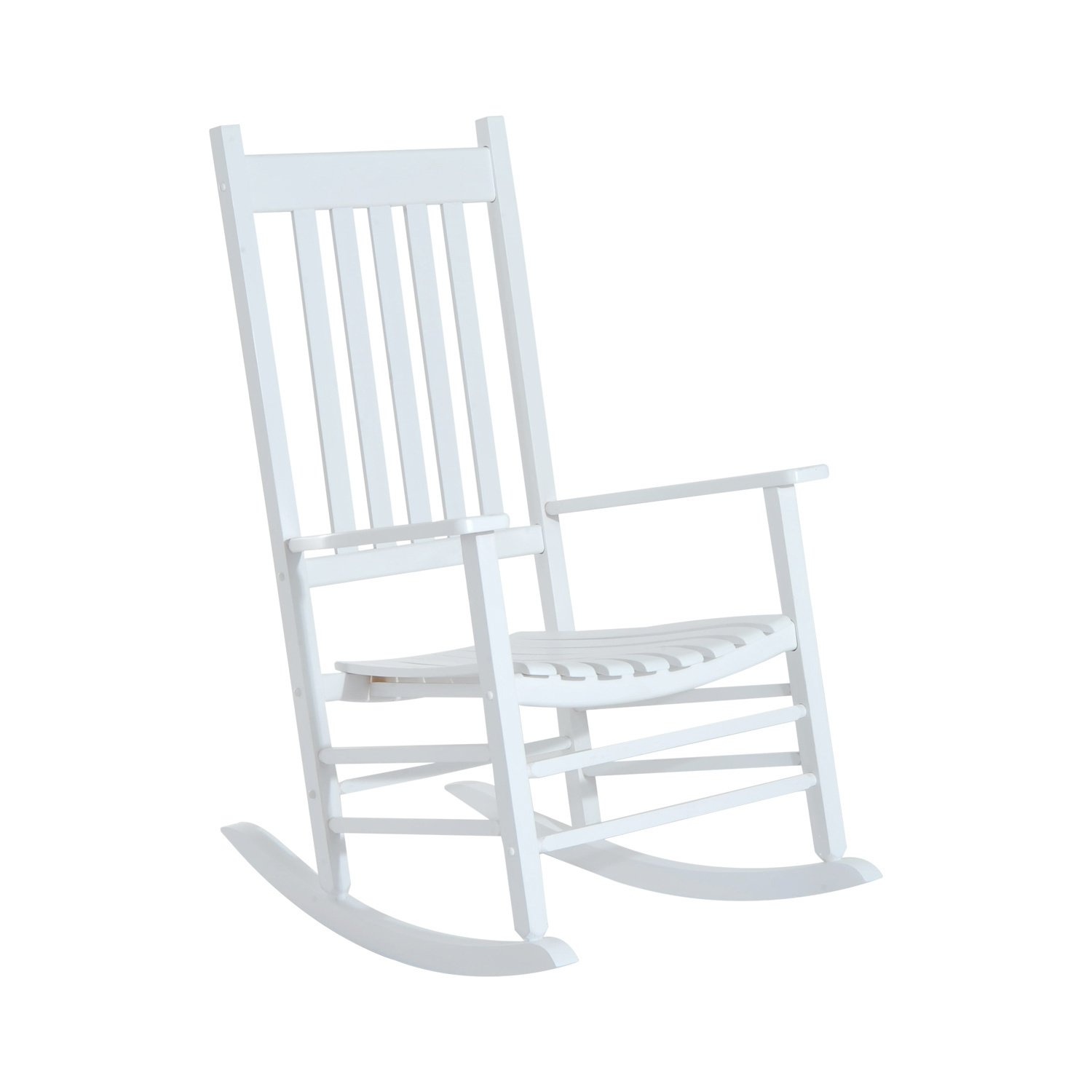 Sunny Schommelstoel Relax-stoel Armleuning Populierhout Wit