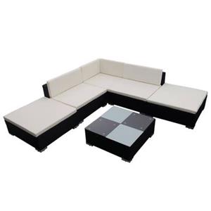 VidaXL Loungeset Zwart