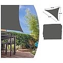 Lifetime Luxe  zonnescherm / schaduwdoek grijs driehoek - 360 x 360 cm - zonwerend zonnedoek