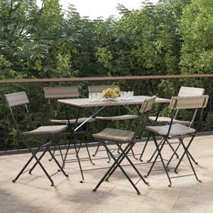 The Living Store  Poly Rattan - Bistrostoelen 6 St Inklapbaar Poly Rattan En - Tls315211