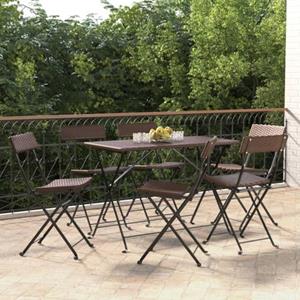 The Living Store  Poly Rattan - Bistrostoelen 6 St Inklapbaar Poly Rattan En - Tls315211