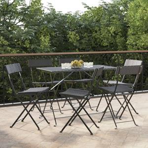 The Living Store  Poly Rattan - Bistrostoelen 6 St Inklapbaar Poly Rattan En - Tls315211