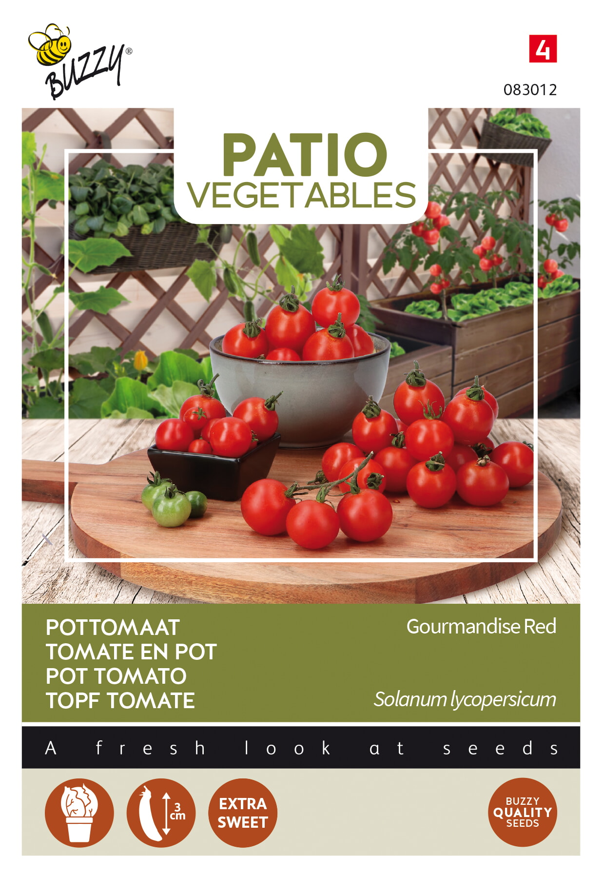 Buzzy Patio Veggies, Tomaat Gourmandise Red - 