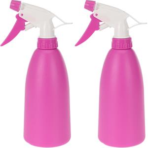 Merkloos Set van 2x roze plantenspuiten 480 ml -