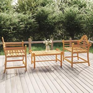 The Living Store  Teakhout - Tuinstoelen 2 St 91x62x94 Cm Massief Teakhout - Tls319151