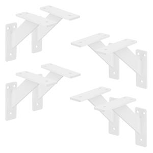 8 Stück Regalträger, 12 x12 cm, Weiß, aus Aluminium - Ml-design