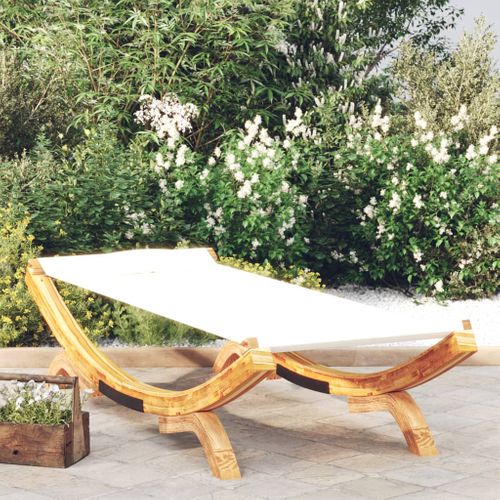 The Living Store  Hout - Loungebed 100x188,5x44 Cm Massief Gebogen Hout - Tls313947