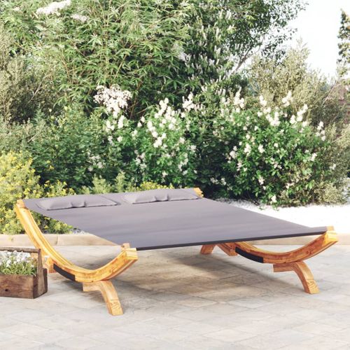 The Living Store  Hout - Loungebed 165x188,5x46 Cm Massief Gebogen Hout - Tls313950