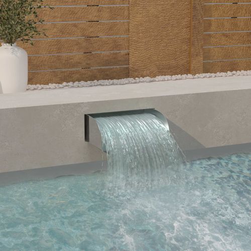 The Living Store  Roestvrij Staal - Waterval Met Led's 45x34x14 Cm Roestvrij - Tls148876