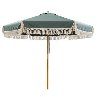 Le Sud Houtstok parasol Normandië petrol Ø250 cm