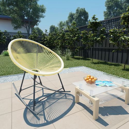 The Living Store  Poly Rattan - Tuinstoel Acapulco Poly Rattan Beige - Tls313140