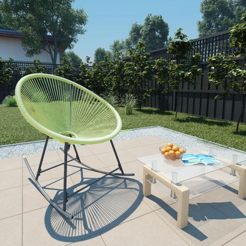 The Living Store  Poly Rattan - Tuinstoel Acapulco Poly Rattan Groen - Tls313341