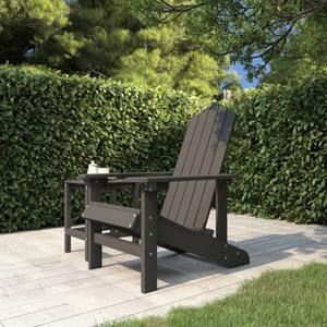 The Living Store  Polyetheen - Tuinstoel Adirondack Hdpe Antracietkleurig - Tls318638