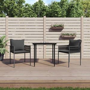 The Living Store  Poly Rattan - Tuinstoelen 2 St Met Kussens 54x61x83 Cm Poly - Tls364101