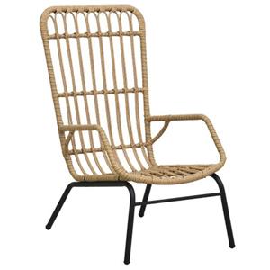 The Living Store  Poly Rattan - Tuinstoel Poly Rattan Lichtbruin - Tls48580