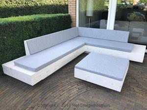 Het Steigerhouthuis Hoekbank Strak - 280 x 280 cm (inclusief kussens)