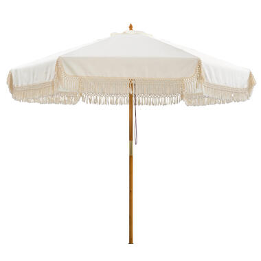 Le Sud Houtstok parasol Normandië ecru Ø250 cm