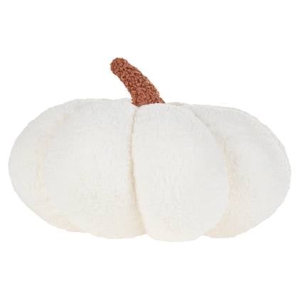 beliani Plüschkürbis Bouclé Kissen Stoffkissen Halloween Dekoration Plüschfigur ⌀ 28 cm weiß Munchkin - Weiß