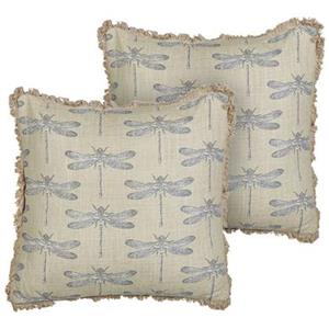 Beliani CORNALES-Sierkussen set van 2-Beige-45 x 45 cm-Katoen