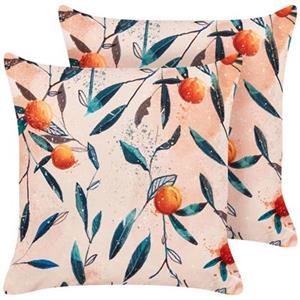 Beliani PIALPETTA-Tuinkussen set 2-Meerkleurig-45 x 45 cm-Polyester