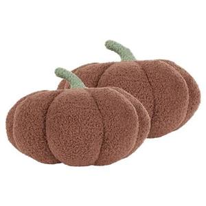 Beliani  MUNCHKIN - Sierkussen set van 2 - Bruin - 28 cm - Bouclé