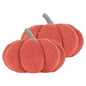 Beliani  MUNCHKIN - Sierkussen set van 2 - Oranje - 28 cm - Bouclé