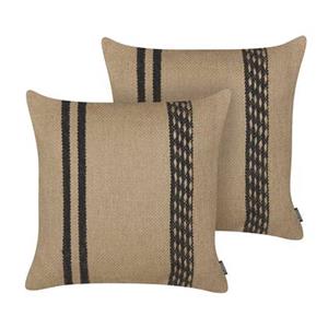 Beliani  DESALIX - Sierkussen set van 2 - Beige - 45 x 45 cm - Jute