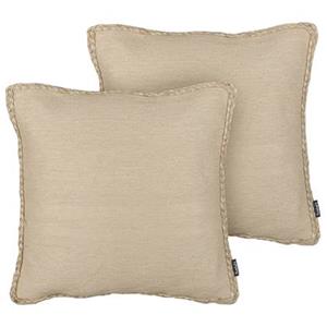 Beliani  ELLIOTTIA - Sierkussen set van 2 - Beige - 45 x 45 cm - Jute