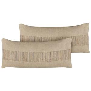 Beliani  LUINA - Sierkussen set van 2 - Beige - 45 x 45 cm - Jute