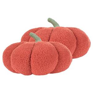 Beliani  MUNCHKIN - Sierkussen set van 2 - Oranje - 35 cm - Bouclé