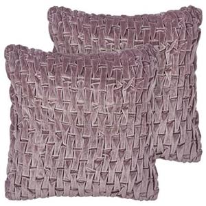 Beliani CHIRITA-Sierkussen set van 2-Paars-45 x 45 cm-Fluweel