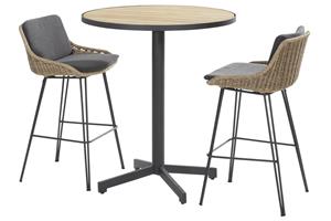 Taste by 4 Seasons Barset Fiesta Bohemian Teak 3-delig Ø90 cm