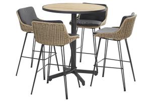 Taste by 4 Seasons Barset Fiesta Bohemian Teak 5-delig Ø90 cm